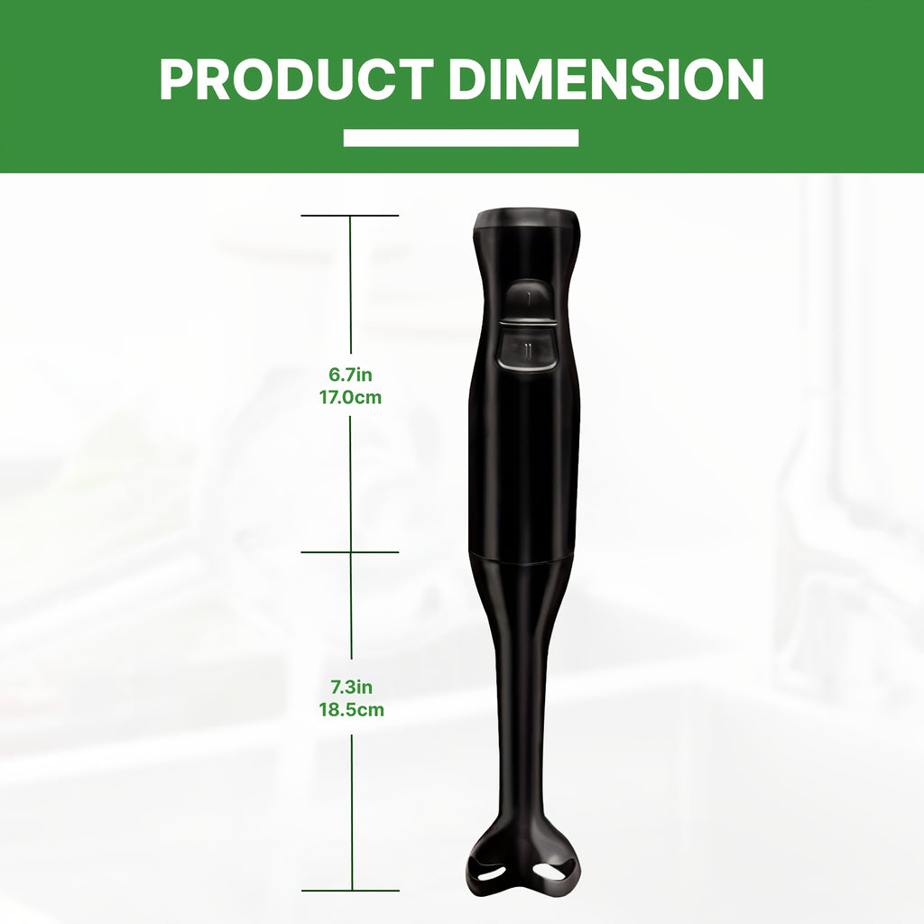 WANVOAPLS 2-Spoed Handheld Immersion Blender - Afneembare Skag vir Maklike Skoonmaak - Ophanglus vir Berging - Elektriese Handmenger vir Sop, Smoothies, Souse, Babakos, Melkskommels, Puree - Kompakte Kombuisstaafmenger vir