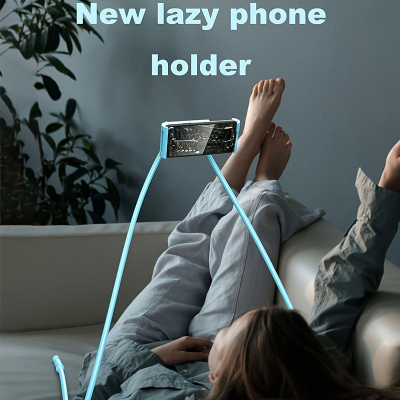 55cm Tall Adjustable Bendable Overhead Smartphone and Tablet Stand - Universal Lazy Holder with Sturdy TPU Frame for Bedside and Living Room - Water-Resistant, Convenient and Space-Saving Home and Office Essential