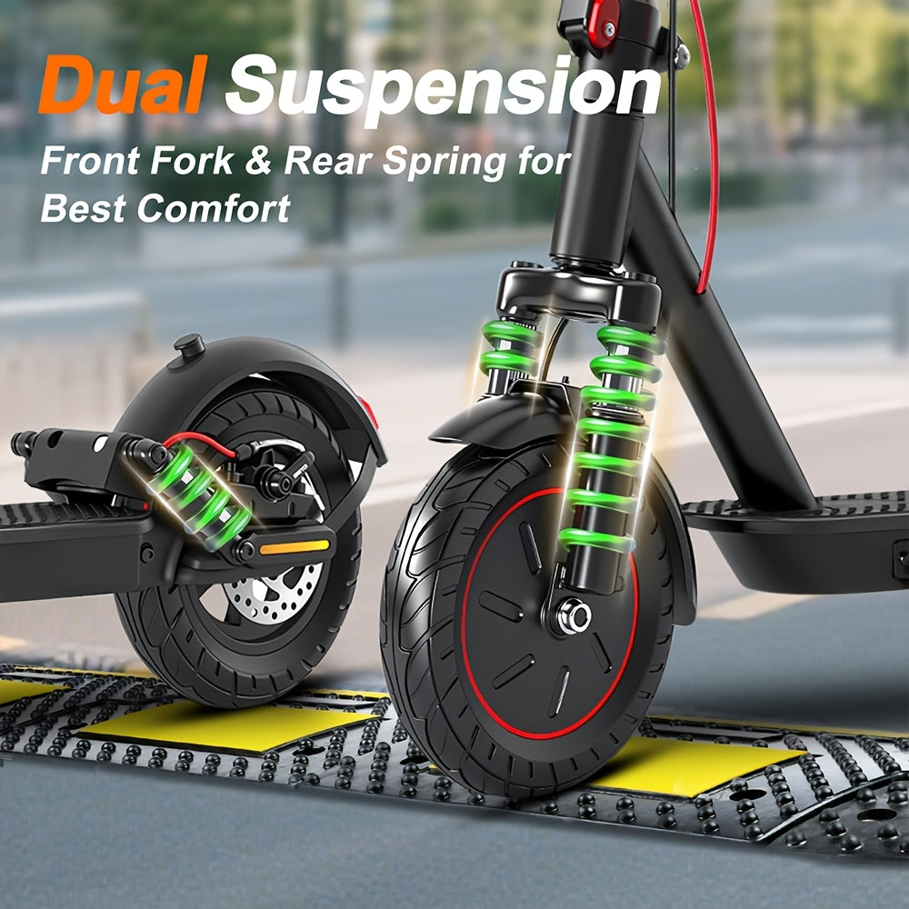 Portable Folding Commuting Electric Scooter for Adults, 8.5/10" Tires, 30KM/H Top Speed, 350W/750W Motor, Max 15-45KM Long Range, Folding E-Scooter with Dual Braking System