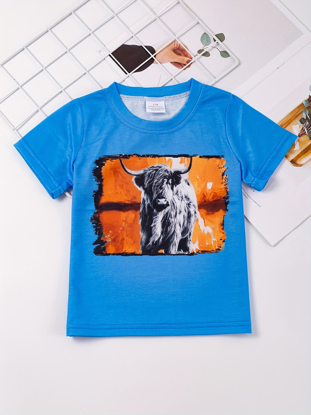 Vibrant Bull Graphic Tee - Soft, Comfortable Round Neck T-Shirts for Boys and Girls - Summer Fashion Essentials