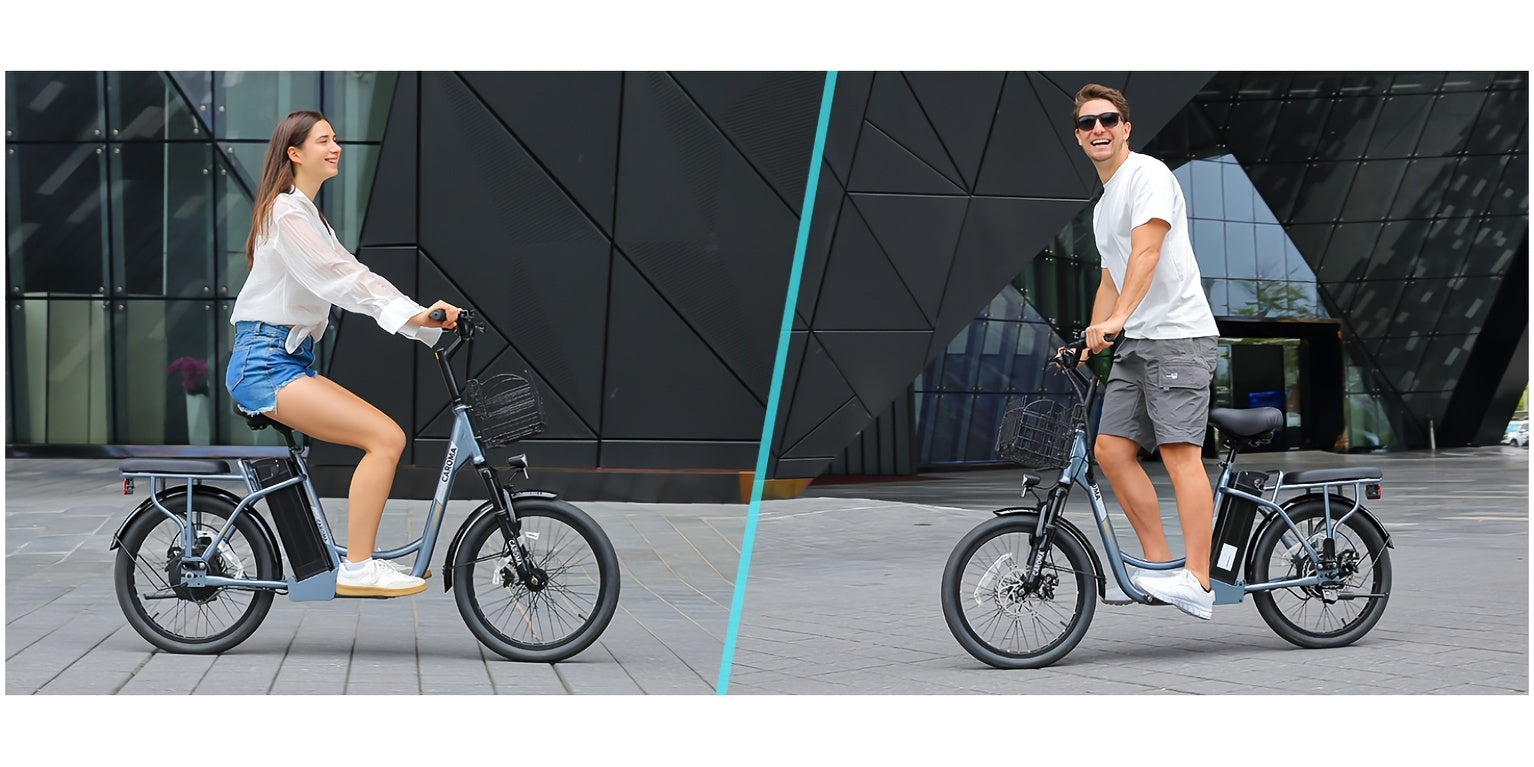 [Electric Scooter, 500W] 500W Electric Scooter, 48V Removable Lithium Battery, Max Range 25 Miles, 20MPH with Seat, with Basket, with Rear Seat, Rear Seat Max Load 110lbs, Shock Absorption, Christmas and New Year Birthday Gif