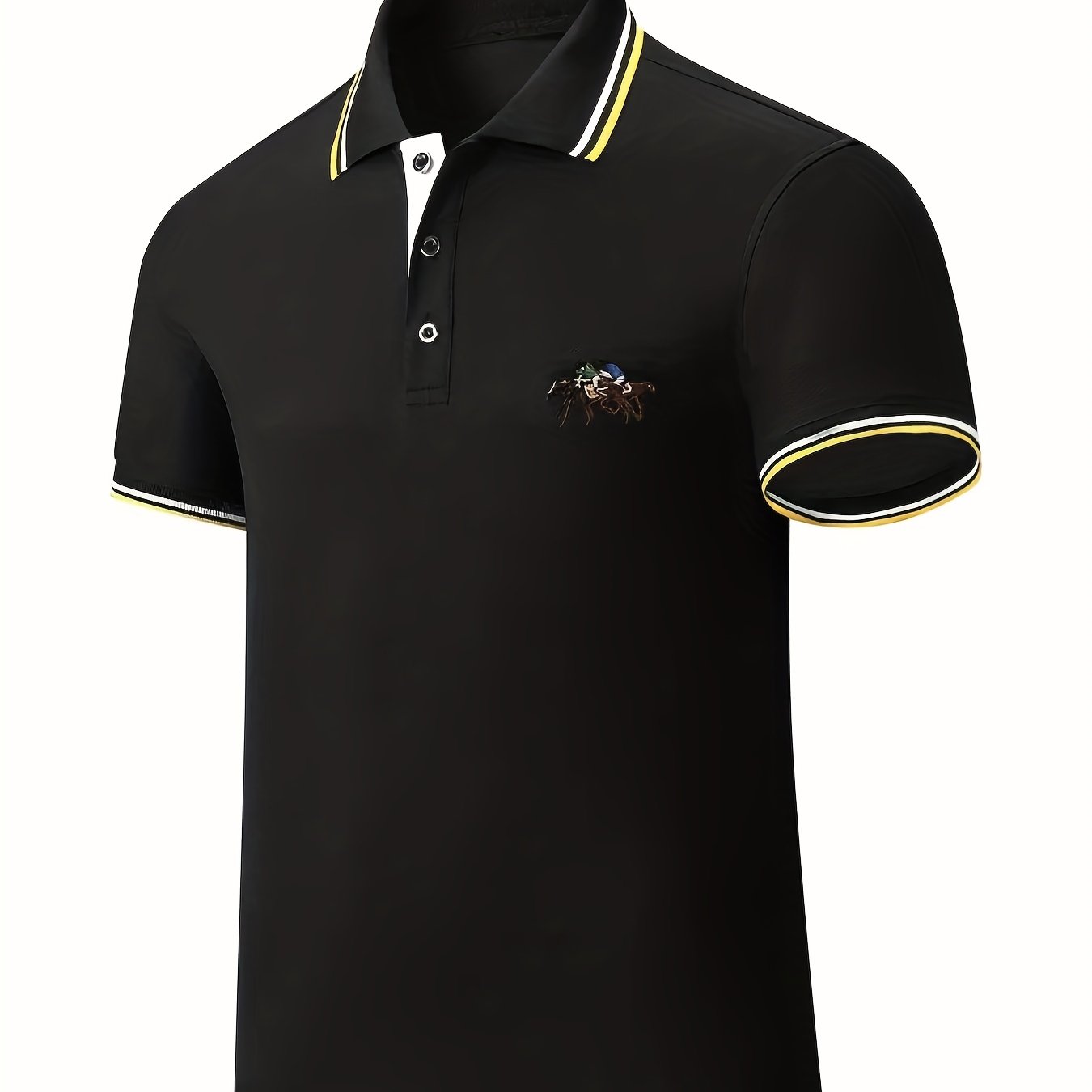 Plus Size Men'S Polo Shirts, Loose Elastic Comfortable Causal Short Sleeve for Business Formal Occasions Gifts
