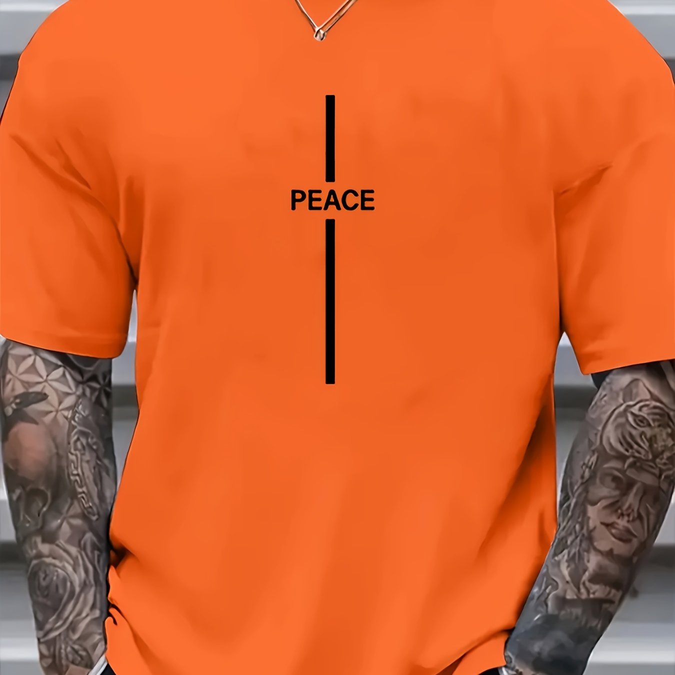 Plus Size Men's Trendy Cross Graphic Tees, Comfy Stretch Breathable T-shirts For Summer, Oversized Loose Men's Clothings