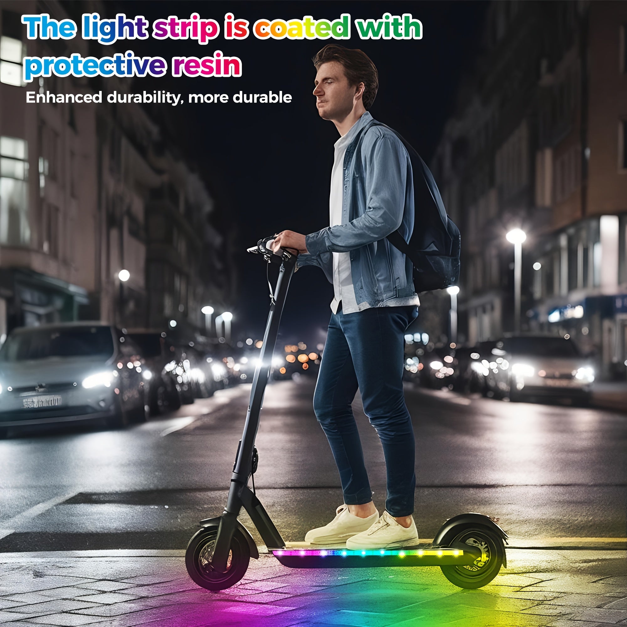 The Universal Electric Scooter Safety Lights Are Suitable for Night Riding, Featuring Low-Voltage Operation. The LED Warning Lights Are Ideal for Skateboards, Bicycles, And Outdoor Activities, Including Two High-Brightness Co