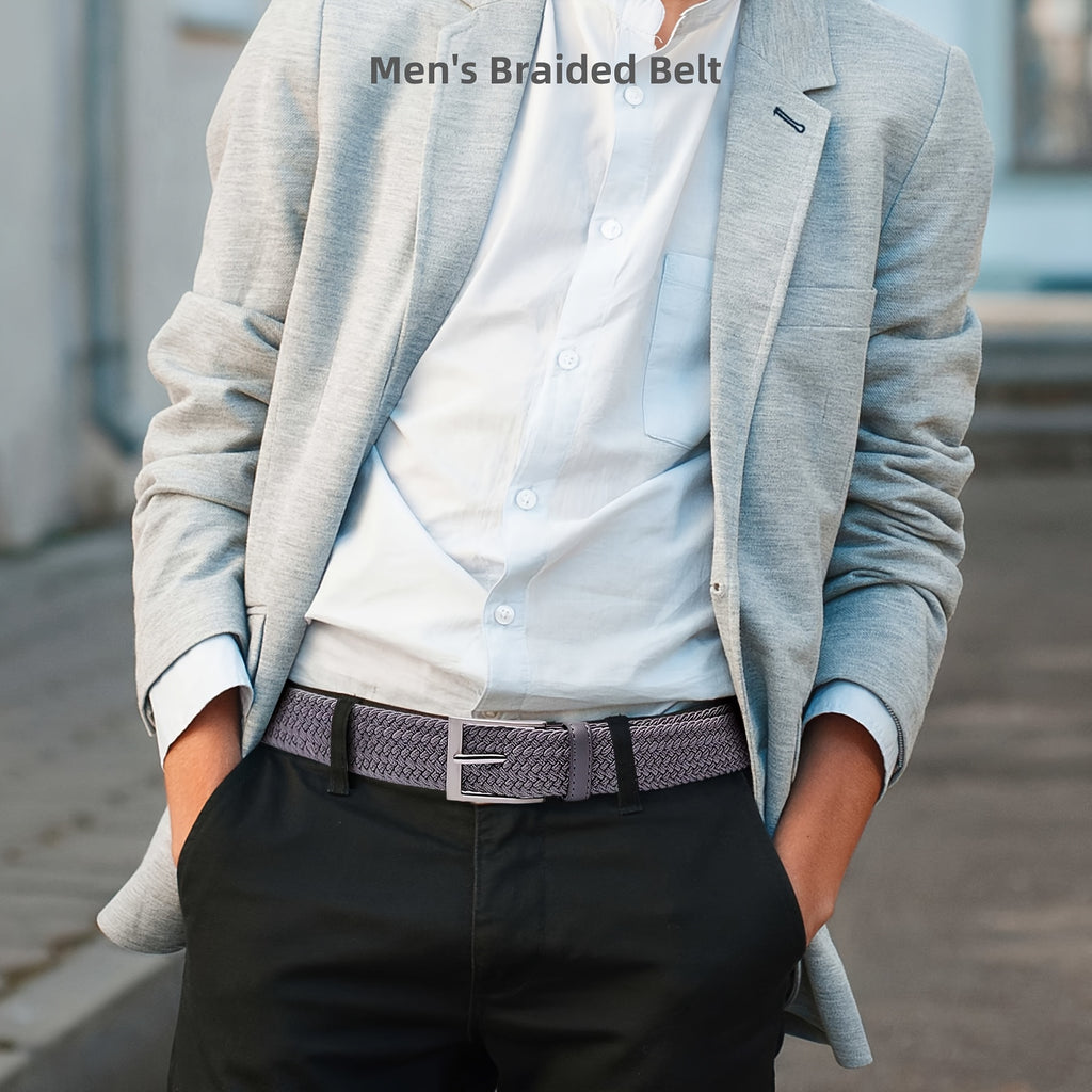 Woven Stretch Belts Made of Braided Elastic for Men And Women, Suitable for Casual Pants, Jeans, And Golf Shirts