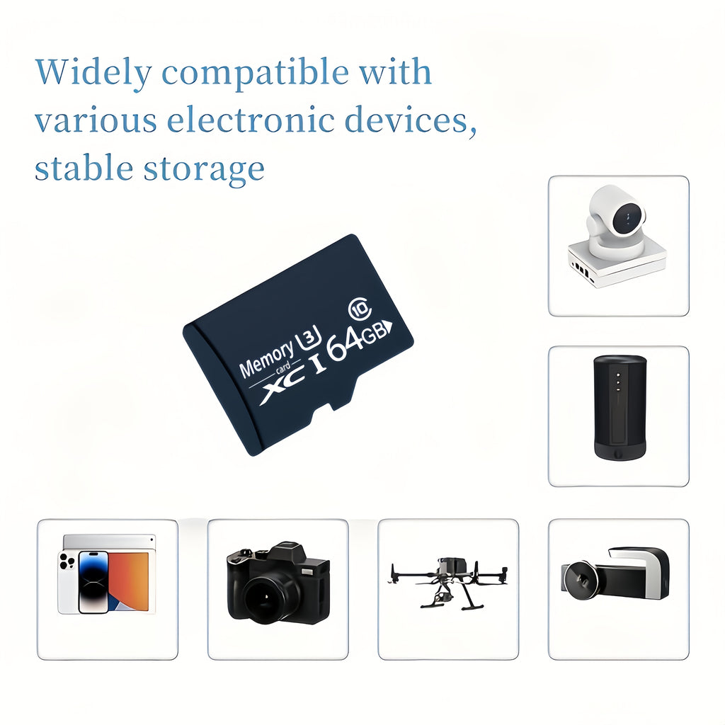 Micro SDXC Memory Card, U3, Read Speed Up To 100 MB/s 32G 64G 128G Full HD Suitable For Cell Phones, Cameras, Car Loggers, Company Security, Home Monitoring, Drones, Aerial Models