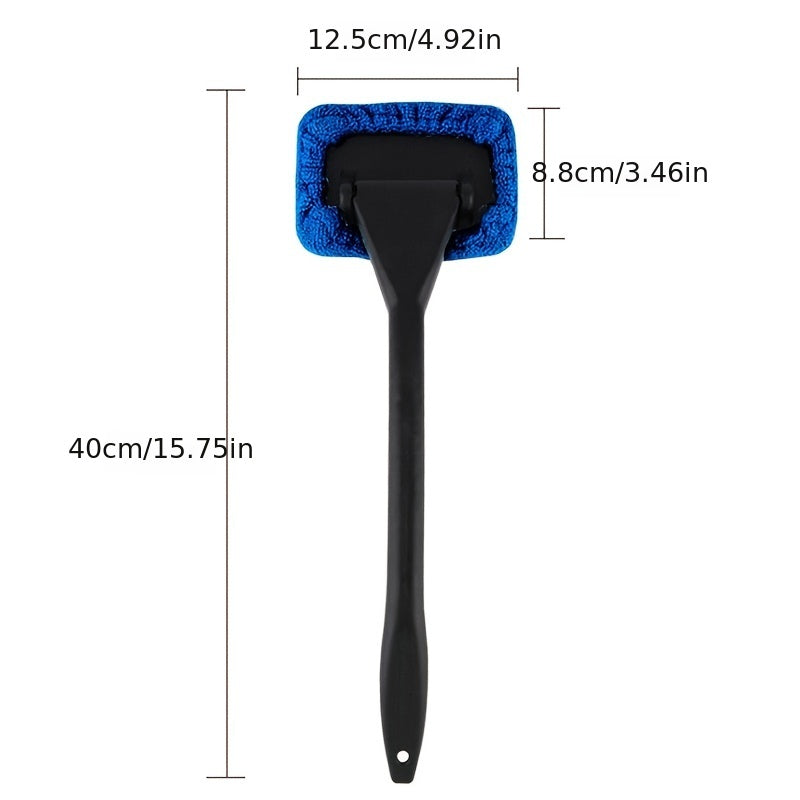Windshield Cleaning Brush Kit | Long Handle Interior Car Glass Wiper, Plastic Material