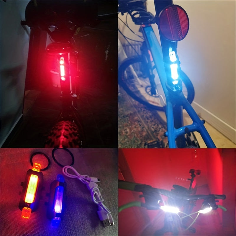USB Rechargeable LED Bike Tail Light - 4 Flashing Modes For Safety And Visibility - Mountain And Road Bicycle Taillight For Riding And Cycling