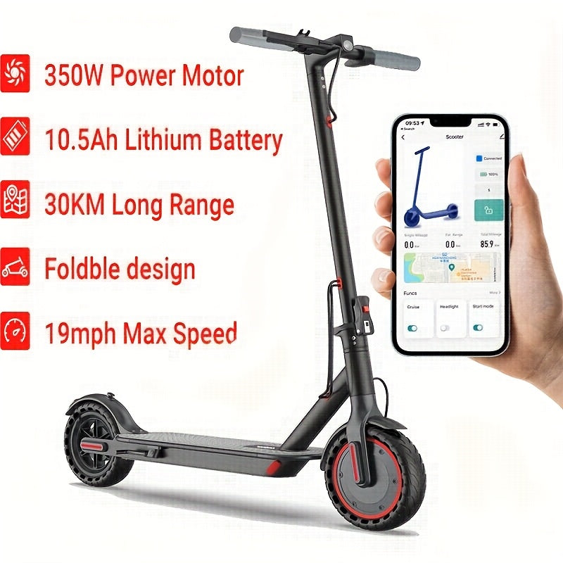 LADPED Folding Electric Scooter | 350W/500W Motor Optional, 36V-48V Battery, 8.5-14inches Anti-skid Solid Tires, Long Range, 15-20MPH Speed, Foldable Commuting E-Scooter for Adults, Surprise Birthday Gifts