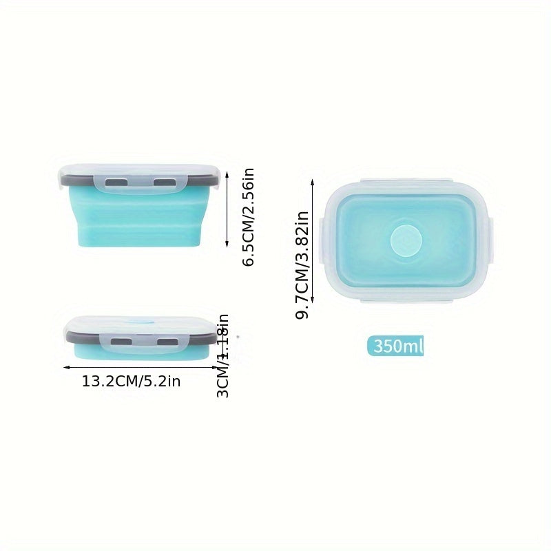 Collapsible Silicone Food Storage Containers - Microwave, Freezer & Dishwasher Safe Lunch Box with Stackable Meal Prep Containers Suitable for Leftovers, -the- Meals