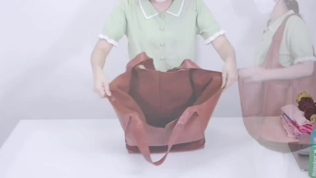 Rretro Handmade Big Beach Tote Bag High Capacity Zipper Shoulder Tote Bags Solid Color Multifunction Handbags for Ladies