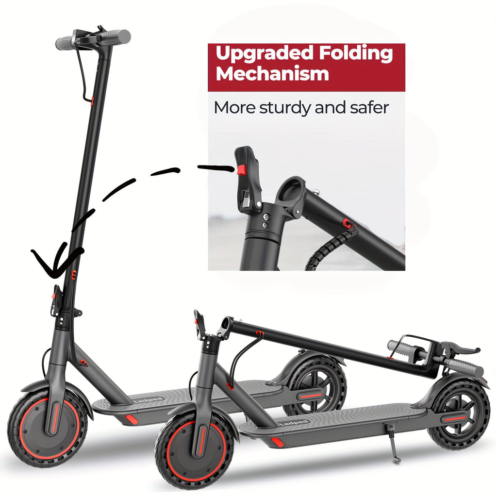 LADPED Folding Electric Scooter | 350W/500W Motor Optional, 36V-48V Battery, 8.5-14inches Anti-skid Solid Tires, Long Range, 15-20MPH Speed, Foldable Commuting E-Scooter for Adults, Surprise Birthday Gifts