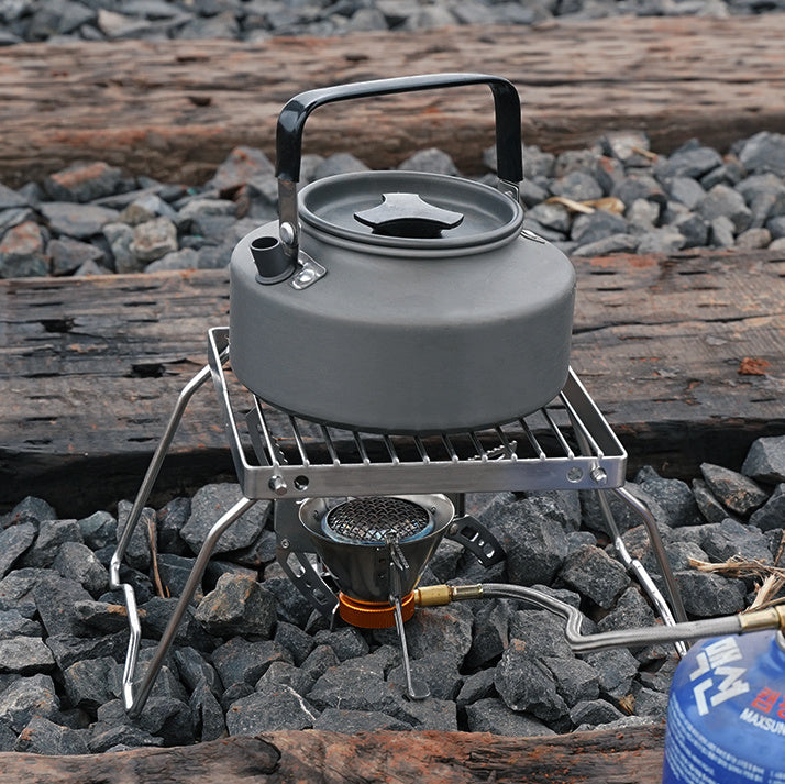 Portable & Lightweight Camping Grill: Adjustable Stainless Steel Grate, Foldable Design - Perfect for Hiking, Picnics, Fishing