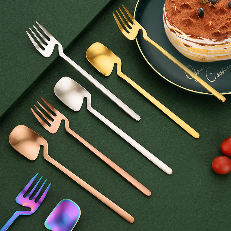 16pcs/24pcs Cutlery Set - Reusable Stainless Steel Dinnerware Set With Long Handle - Tableware Eating Utensils Set - Kitchen Supplies - For Family & Friends - Perfect for Everyday Use & Picnics