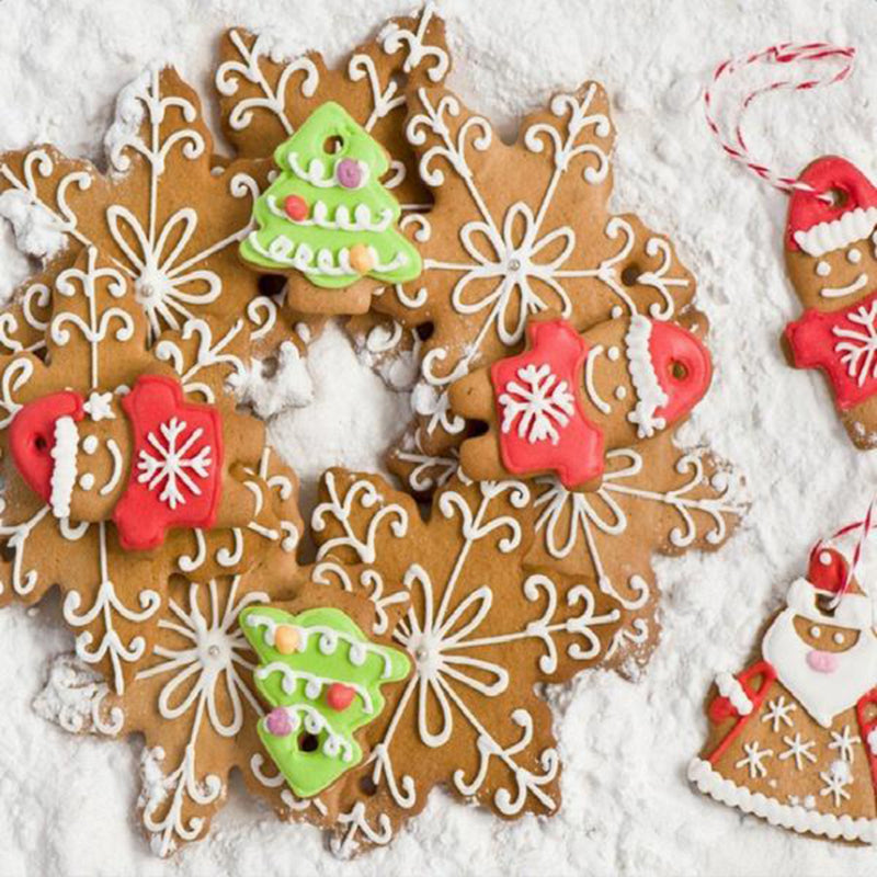 Stainless Steel Snowflake Cookie Molds - 5pcs DIY Baking Cake Ice Handmade Molds