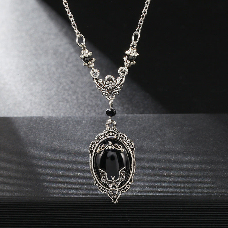 [Gothic Bat Pendant] Gothic Bat Pendant, Women Necklace | Vampire Bat, Witch, Moon Jewelry