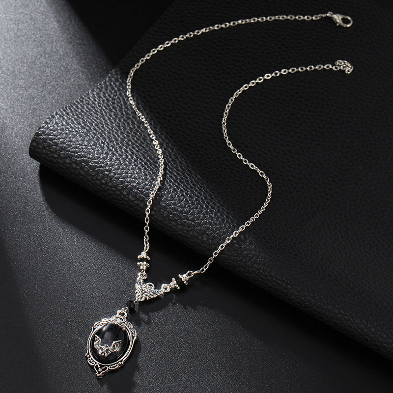 [Gothic Bat Pendant] Gothic Bat Pendant, Women Necklace | Vampire Bat, Witch, Moon Jewelry