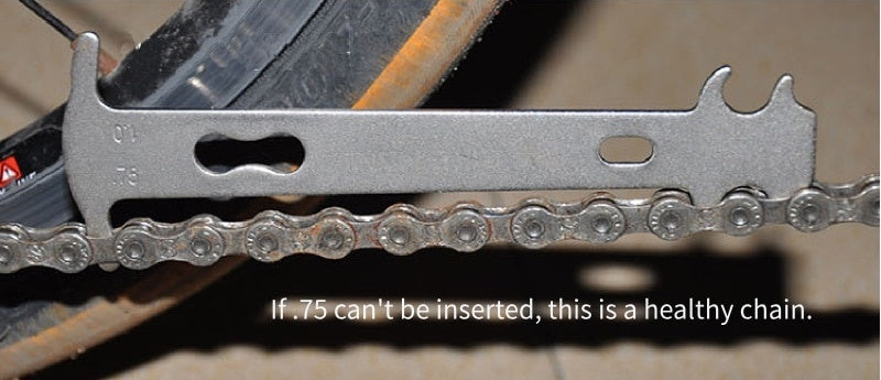 Bicycle Chain Wear Checker Indicator Repair Tool Mountain Road Chains Gauge Measurement Ruler Replacement Bicycle Accessories