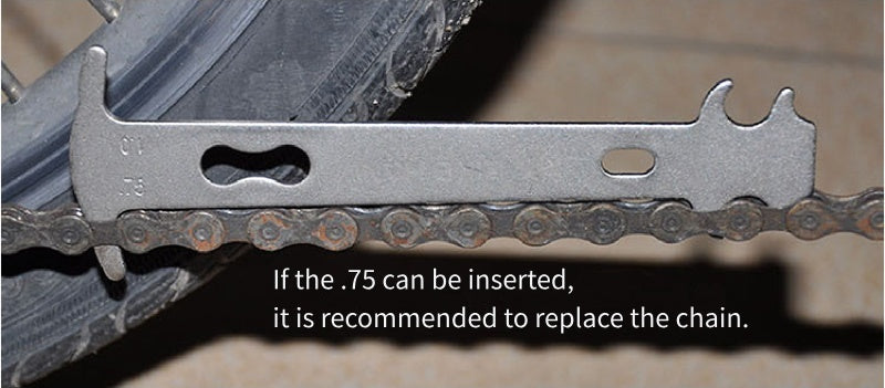 Bicycle Chain Wear Checker Indicator Repair Tool Mountain Road Chains Gauge Measurement Ruler Replacement Bicycle Accessories