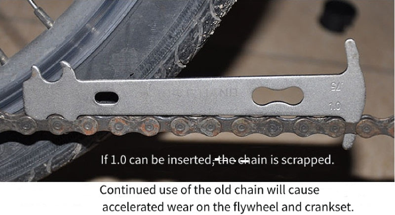 Bicycle Chain Wear Checker Indicator Repair Tool Mountain Road Chains Gauge Measurement Ruler Replacement Bicycle Accessories