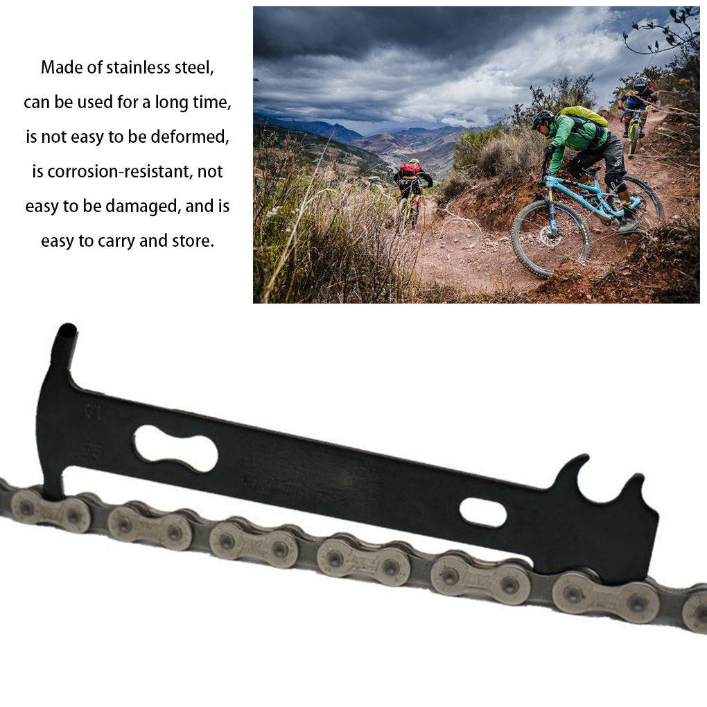 Bicycle Chain Wear Checker Indicator Repair Tool Mountain Road Chains Gauge Measurement Ruler Replacement Bicycle Accessories