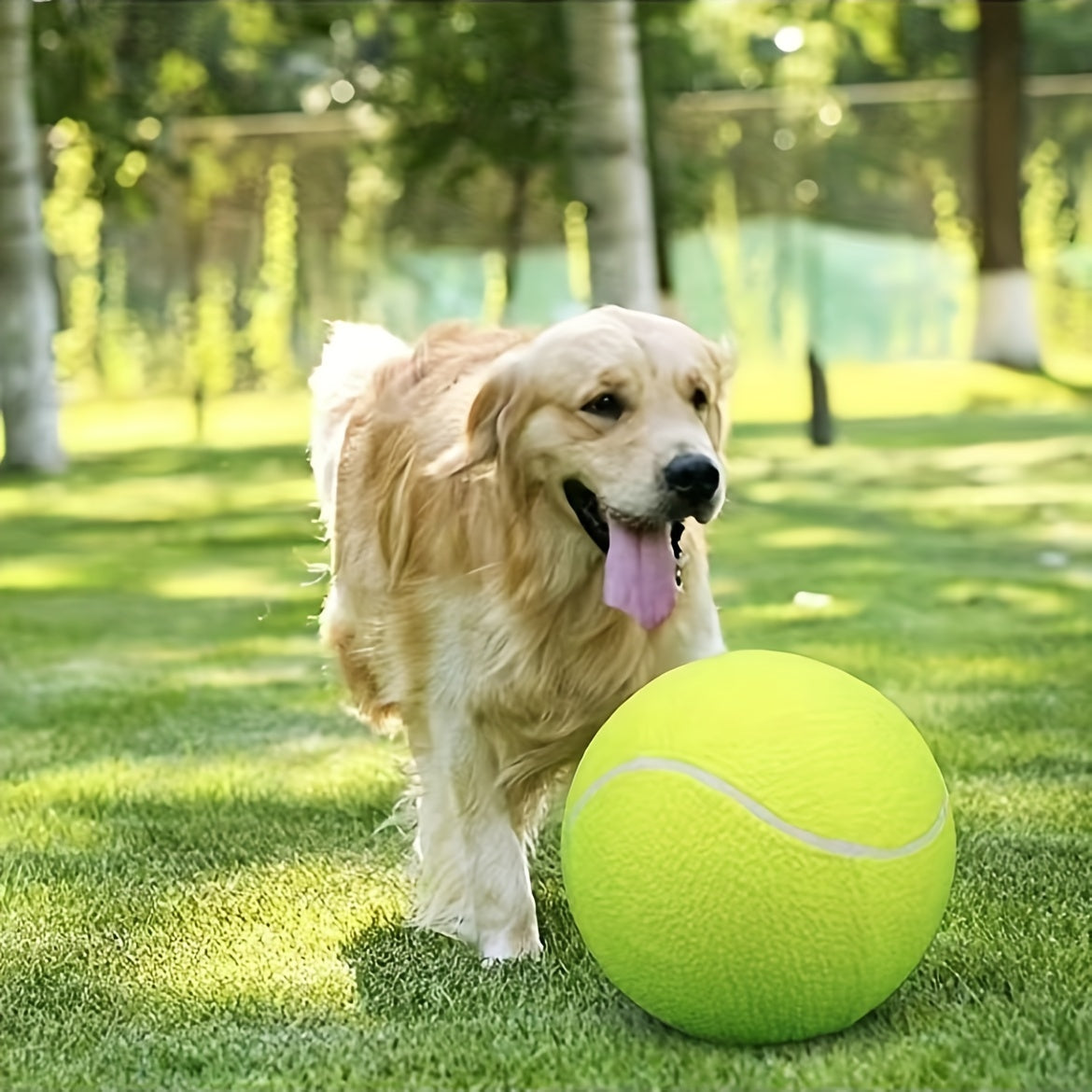 1pc Pet Tennis Ball, 24cm/9.5in Dog Tennis Ball Thrower for Training, Interactive Dog Toys