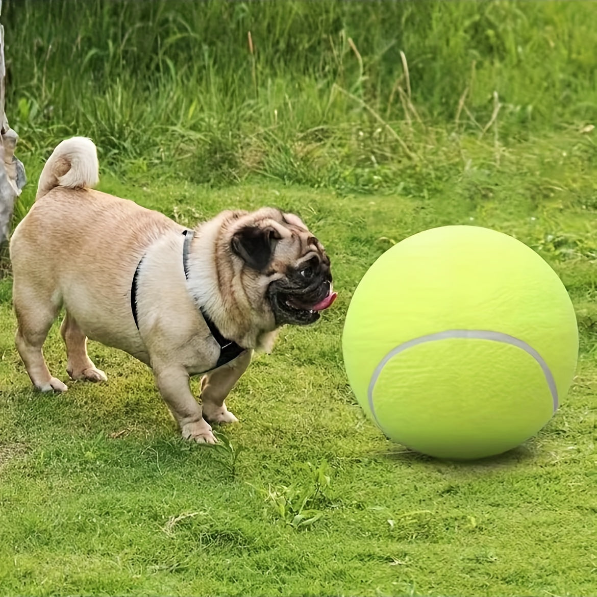 1pc Pet Tennis Ball, 24cm/9.5in Dog Tennis Ball Thrower for Training, Interactive Dog Toys