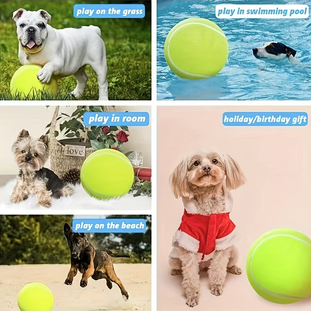 1pc Pet Tennis Ball, 24cm/9.5in Dog Tennis Ball Thrower for Training, Interactive Dog Toys