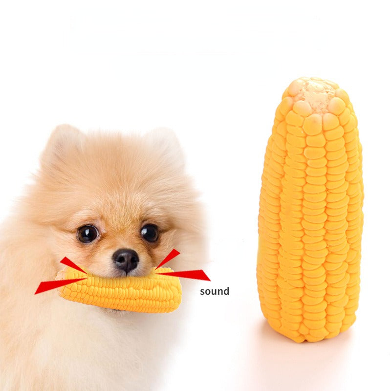 New Pet Toys Squeak Toys Latex Corn Shape Puppy Dogs Toy Pet Supplies Training Playing Chewing Dog Toys for Small Dogs