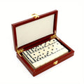 28pcs set of domino artificial box for storage, table games, chess, card games, toys, entertainment, portable, durable, high-end, classic challenge your strategy