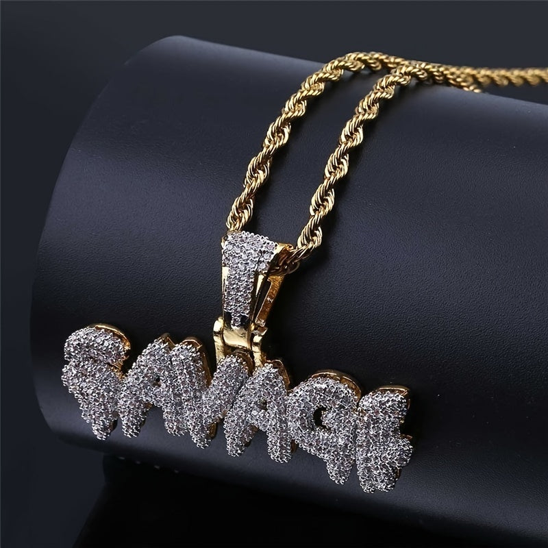 Men's Punk Classic Luxury with Synthetic Cubic Zirconiaia Pendant Hip Hop Gothic Cool Men's Necklace Fashion Jewelry Accessories Gift Jewelry