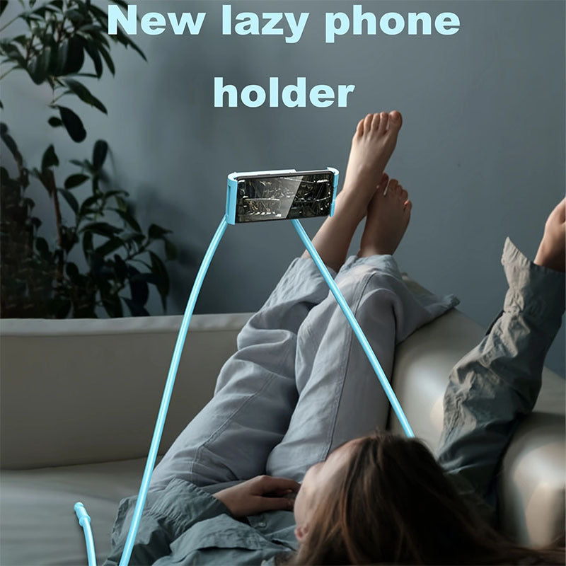 55cm Tall Adjustable Bendable Overhead Smartphone and Tablet Stand - Universal Lazy Holder with Sturdy TPU Frame for Bedside and Living Room - Water-Resistant, Convenient and Space-Saving Home and Office Essential