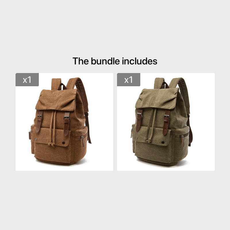 Outdoor Leisure Retro Canvas Travel Backpack - Computer Backpack - Durable & Spacious - For Men & Women - Perfect for Hiking, Camping & Everyday Use - Great Gift for Adventurers
