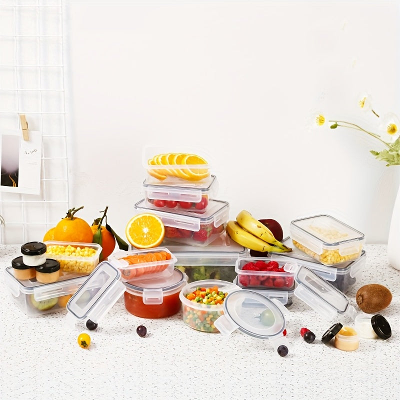 18 Pack Food Storage Containers With Airtight Lids | Leak-Proof Plastic Containers For Kitchen Organization, Meal Prep, Lunch Containers Organization | Microwave Safe, Dishwasher Safe, Flip Top Closure, Square Shape