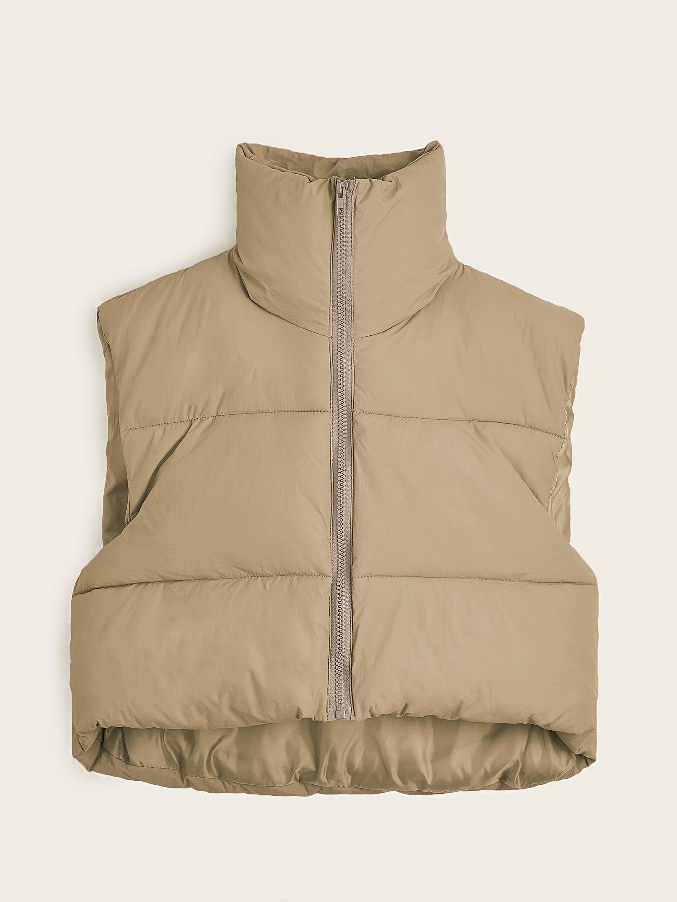 Women'S Sleeveless Vest - Vibrant Pink Slim-Fit Alternative Coat with Drawstring Hood, Zipper Front & Pockets for Fall/Winter Casual Wear, Casual Winter Wear | High Neckline Vest | Zippered Jacket