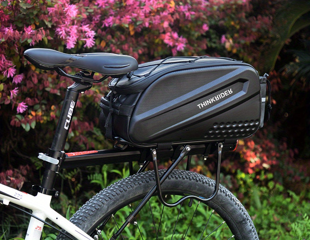 14L Hard Shell ThinkRider Bicycle Rear Hunch Bag - Anti-Splash Material, Rain Cover Included