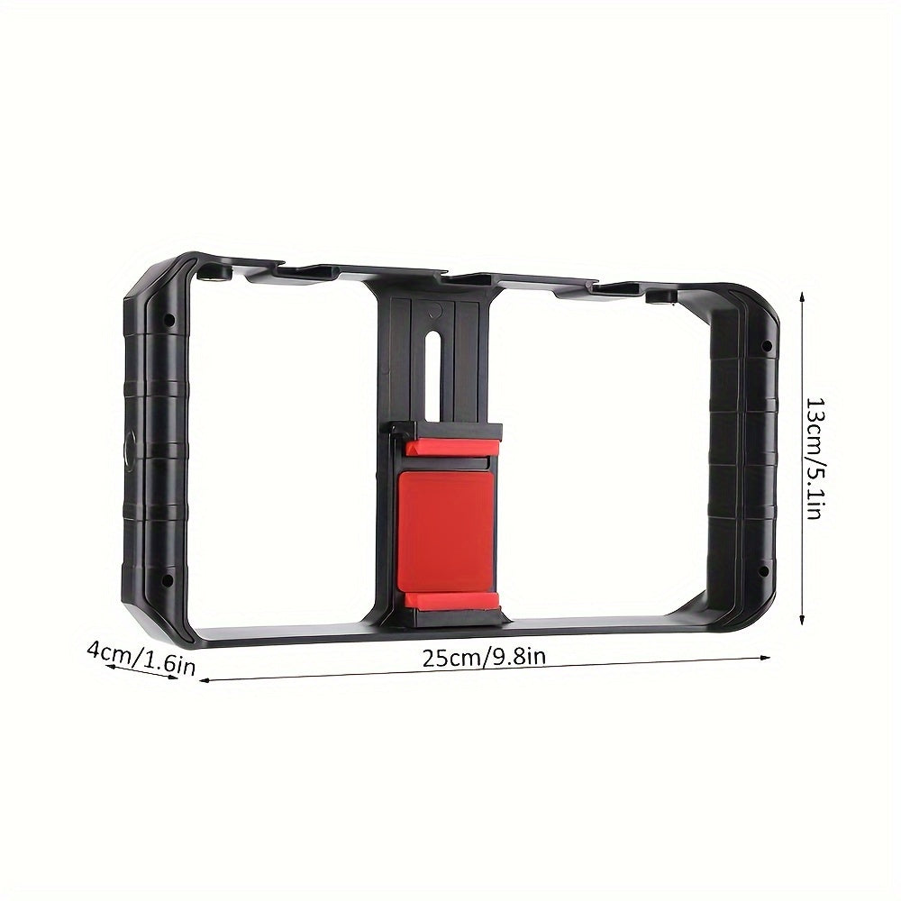 Taisioner Smartphone Video Rig Hand Girp Stabilizer Filmmaking Vlogging Case Phone Video Stabilizer  for Videomaker Film-Maker Video-grapher with Cold Shoe Mount for iPhone Samsung and More