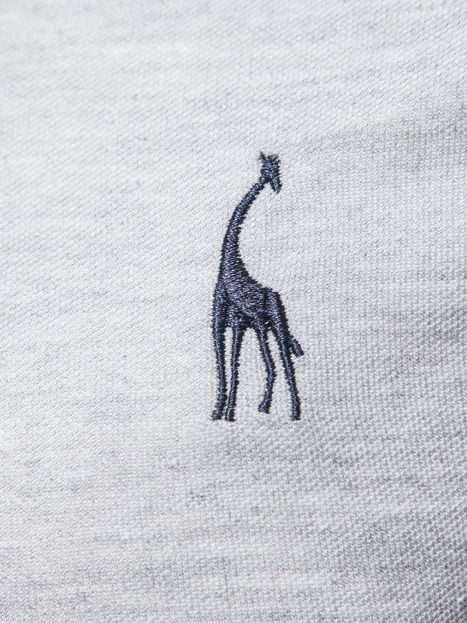 Men's Solid Giraffe Embroidery Long Sleeve Tennis Shirts, Slight Stretch All-match Fashion Men's Top