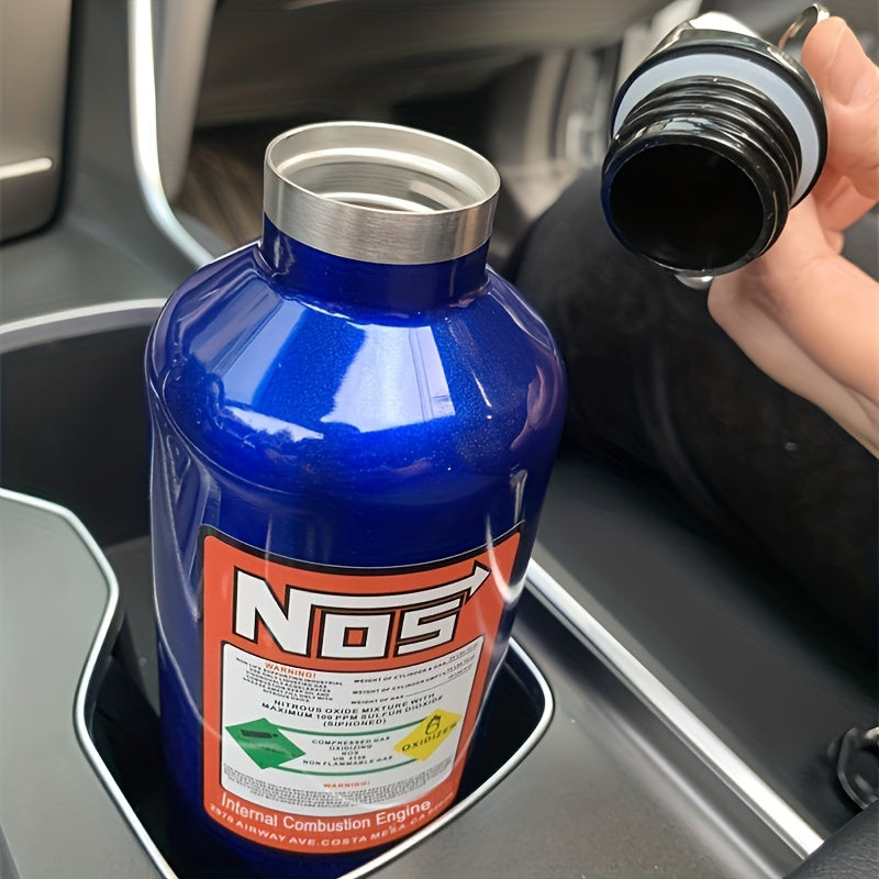Bicycle Insulation Cup, NOS Nitrogen Cylinder Vacuum Stainless Steel Kettle, 16.91oz High-capacity Travel Sports Bottle Water Cup