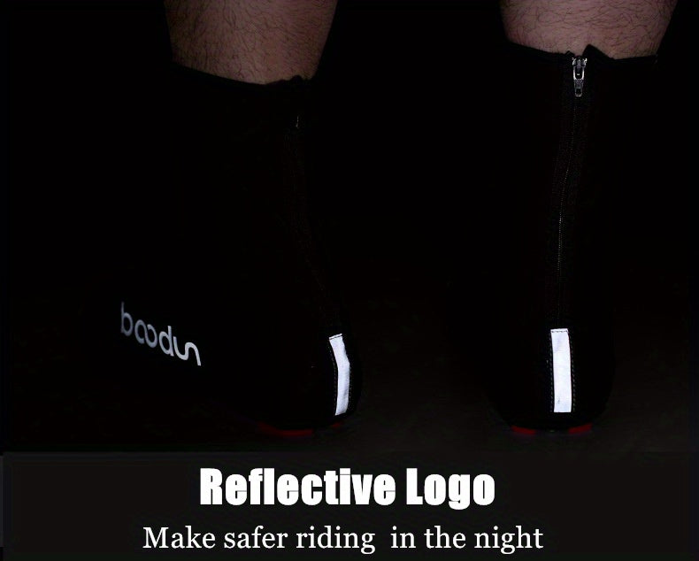 1 Pair Reflective High Elastic Breathable Zipper Cycling Shoe Cover Road Mountain Bike MTB Shoes Cover Lycra Bicycle Overshoes For Men And Women