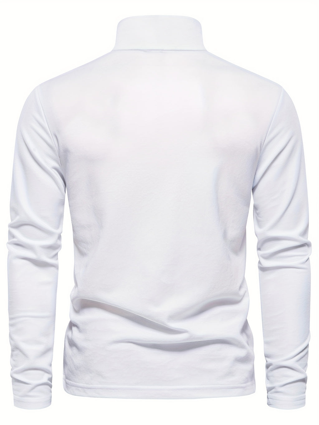 Men's Solid Giraffe Embroidery Long Sleeve Tennis Shirts, Slight Stretch All-match Fashion Men's Top