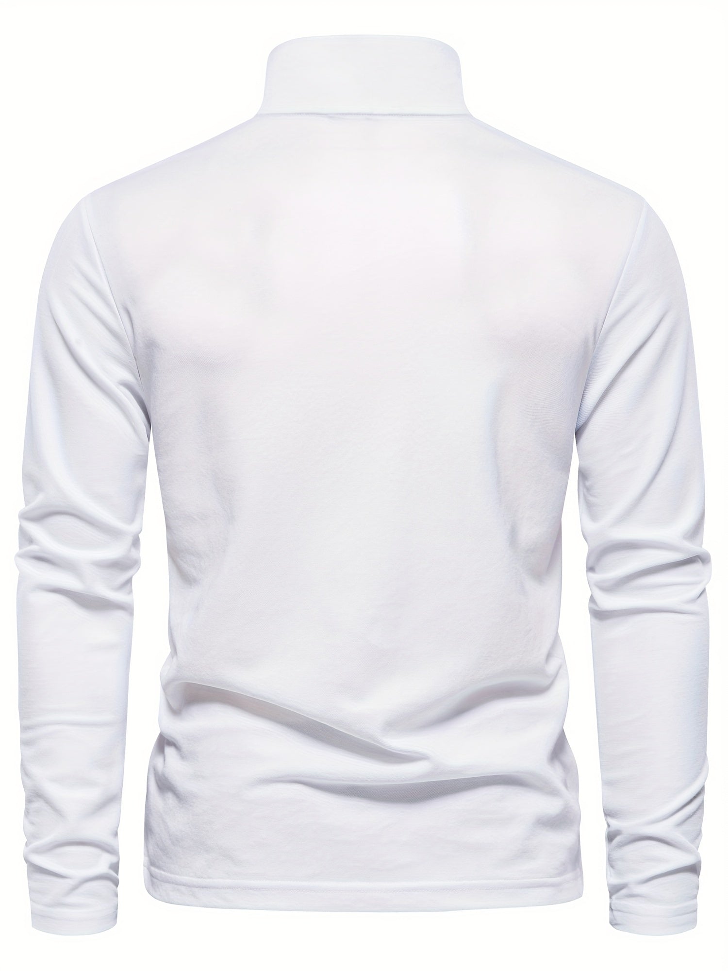 Men's Solid Giraffe Embroidery Long Sleeve Tennis Shirts, Slight Stretch All-match Fashion Men's Top