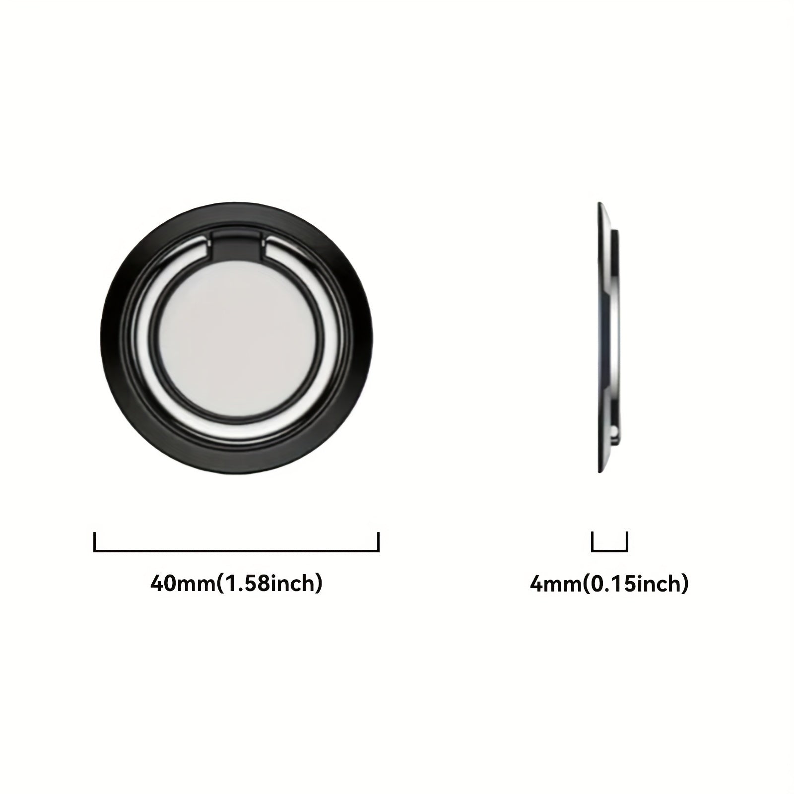 360 Grade Draaiende Universele Vingerringhouerstaander met Magnetiese Montering en Foonagterplakkerblokkiebeugel vir Selfoonmotor