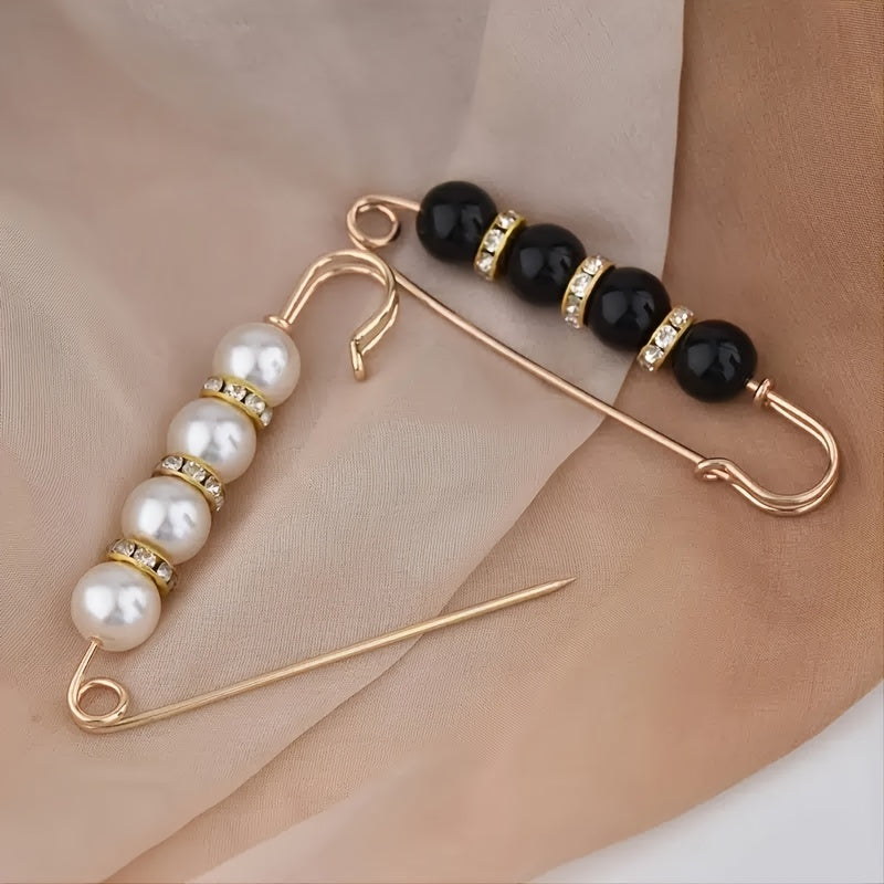 1 Exquisite and Elegant Beaded Waist-cinching Brooch Pin, Used for Reducing and Securing the Waistband of Jeans, Fixing Clothes, Pants, Skirts, and Cinching the Waist. A Handmade Jewelry Gift for Friends