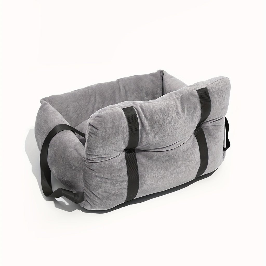 [Gray Pet Carrier] Soft Gray Pet Carrier, Car Seat for Cats and Small Dogs | Adjustable Straps, Ergonomic Design for Safe Travel, Secure Fit for Vehicles