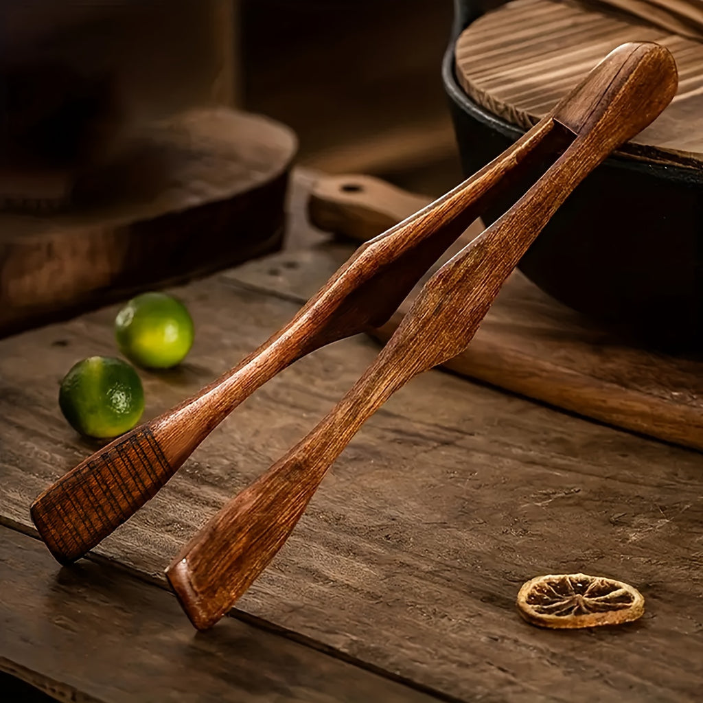 Food Clip Kitchen High Temperature Resistant Solid Wood Steak Clip Food Fruit Bread Fried Barbecue Tool Clip Noodle Clip 1