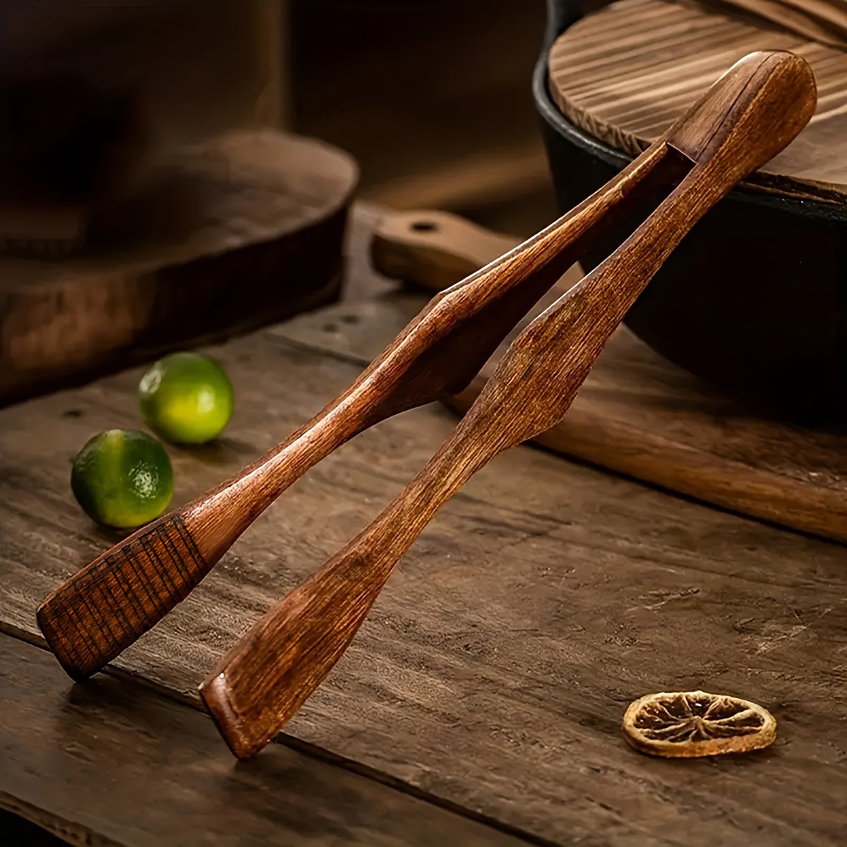 Food Clip Kitchen High Temperature Resistant Solid Wood Steak Clip Food Fruit Bread Fried Barbecue Tool Clip Noodle Clip 1