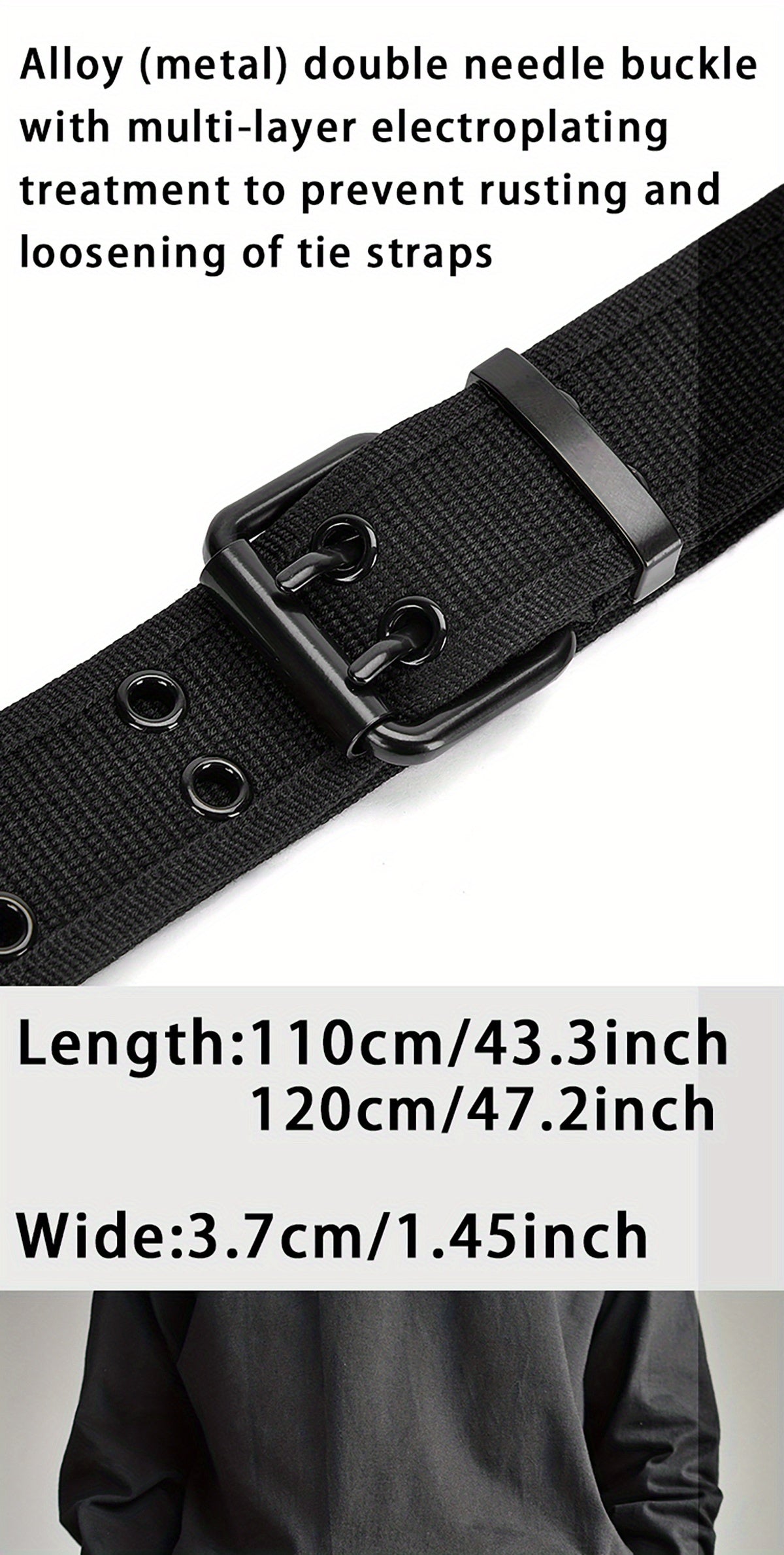 Unisex geflochtener Gürtel mit Dornschließe aus Metall, perfekt für legere, sportliche oder Business-Looks, ideal zu Jeans und Hosen
