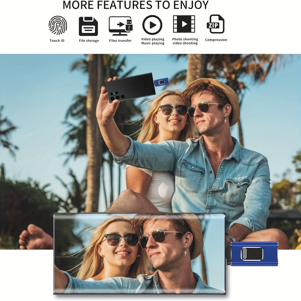 USB C Flash Drive 128GB, 3 in 1 OTG USB Type C Memory Stick Dual Type C Flash Drive Thumb Drive Photo Stick Jump Drive for USB-C Smartphone Tablet Computer Mac Laptop