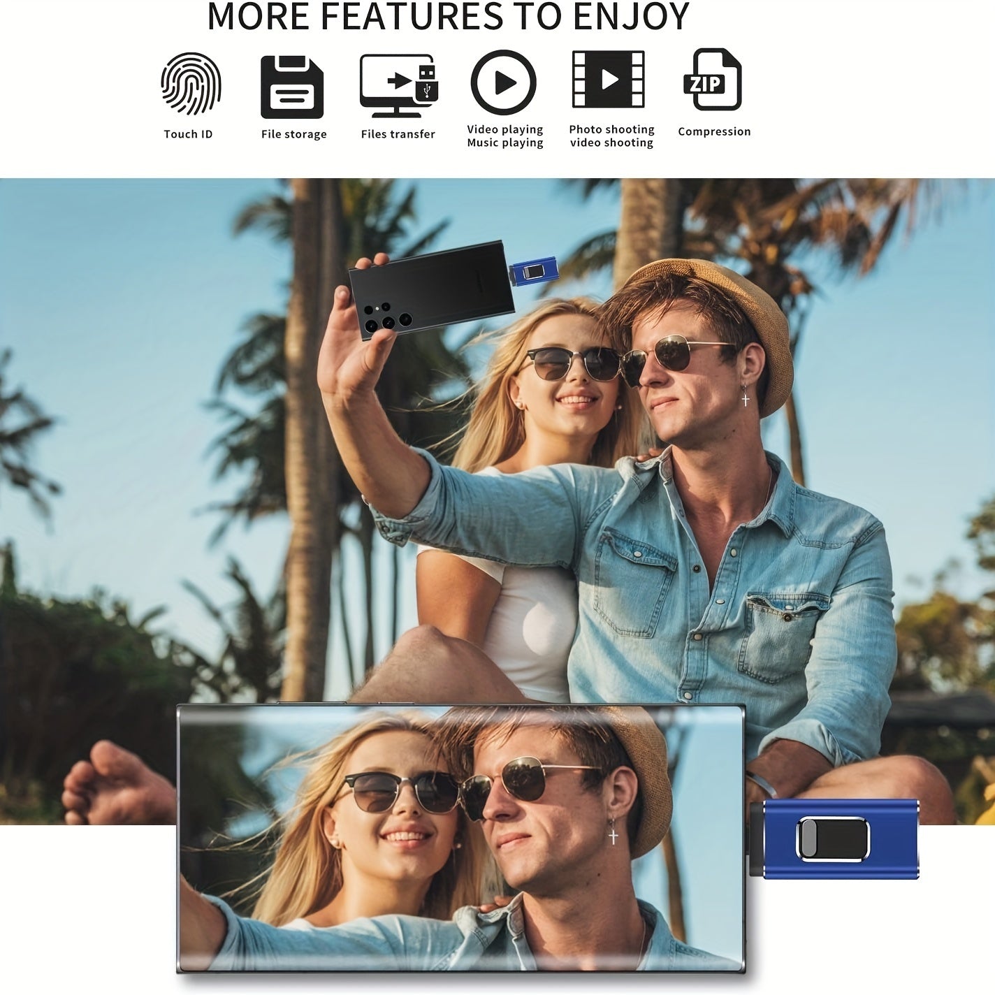 USB C Flash Drive 128GB, 3 in 1 OTG USB Type C Memory Stick Dual Type C Flash Drive Thumb Drive Photo Stick Jump Drive for USB-C Smartphone Tablet Computer Mac Laptop